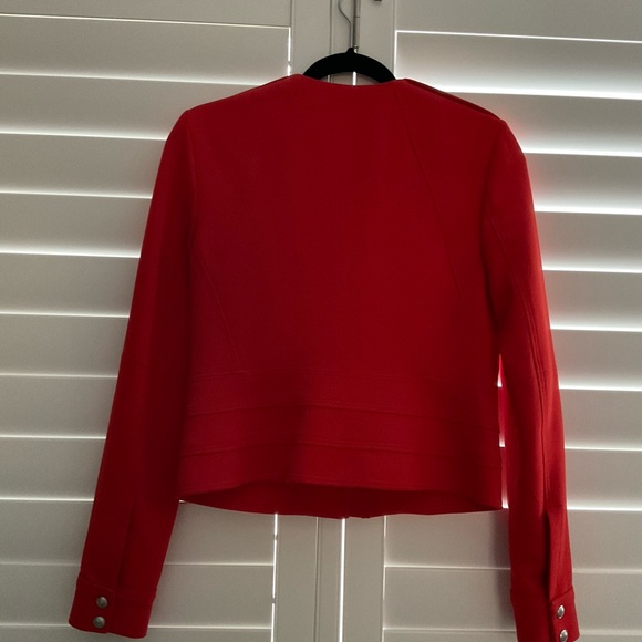 Women's Red Zip-Up Jacket - Picture 2 of 7